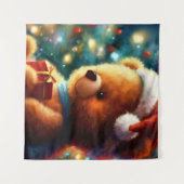 Christmas Teddy Bear 3 Wandteppich (Vorderseite (Horizontal))