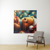 Christmas Teddy Bear 3 Wandteppich (Beispiel (Horizontal))