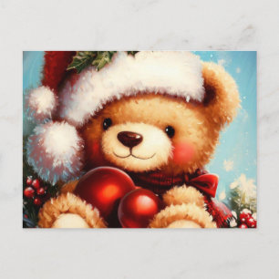 Christmas Teddy Bear 4 Feiertagspostkarte