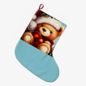 Christmas Teddy Bear 4 Großer Weihnachtsstrumpf (Vorderansicht (hängend))