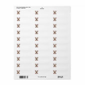 Christmas Teddy Bear Address Labels (Vorne)