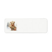 Christmas Teddy Bear Address Labels (Vorne)