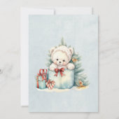 Christmas Teddy Bear Baby Dusche Einladung (Rückseite)