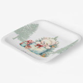 Christmas Teddy Bear Baby Dusche Pappteller (Gewinkelt)