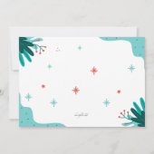 Christmas Teddy Bear Birthday Party Einladung (Rückseite)