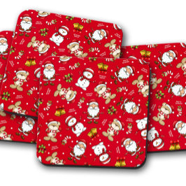 Christmas Teddy Bear | Christmas Cork Untersetzer 