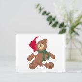 Christmas Teddy Bear Feiertagspostkarte (Stehend Vorderseite)