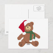 Christmas Teddy Bear Feiertagspostkarte (Vorne/Hinten)
