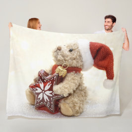 CHRISTMAS TEDDY BEAR FLEECEDECKE
