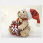 CHRISTMAS TEDDY BEAR FLEECEDECKE (Vorderseite (Horizontal))