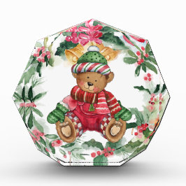 Christmas Teddy Bear Foto Block