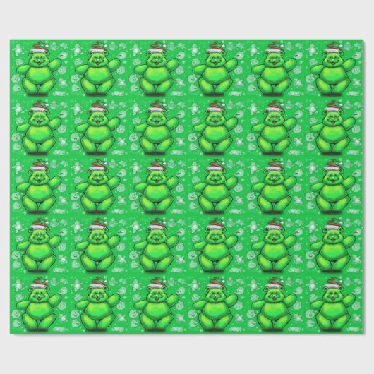 Christmas Teddy Bear Geschenkpapier (Flach)