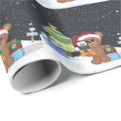 Christmas Teddy Bear Geschenkpapier (Rolleneckpunkt)