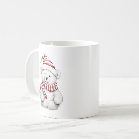 CHRISTMAS Teddy Bear Kaffeetasse (Vorderseite Links)