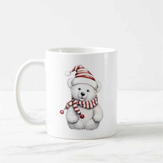 CHRISTMAS Teddy Bear Kaffeetasse (Links)