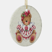 Christmas Teddy Bear Keramik Ornament (Rechts)
