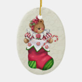 Christmas Teddy Bear Keramikornament (Vorne)