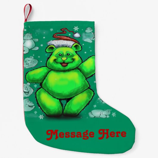 Christmas Teddy Bear Kleiner Weihnachtsstrumpf (Vorderseite)