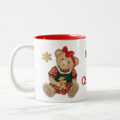 Christmas Teddy Bear - Mädchen Zweifarbige Tasse (Links)