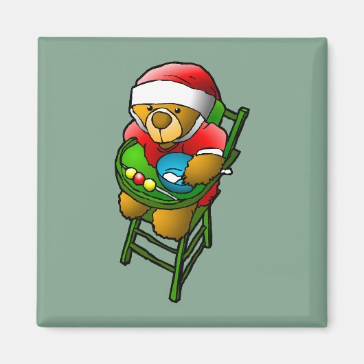 Christmas Teddy Bear Magnet (Vorne)