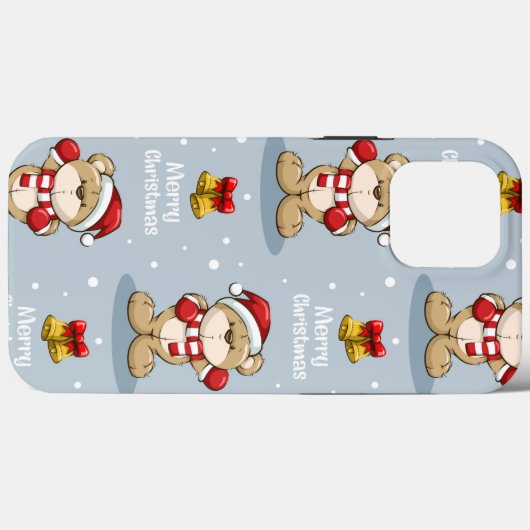 Christmas Teddy Bear Merry iPhone Case Mate (Rückseite (Horizontal))