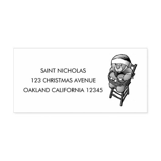 Christmas Teddy Bear Permastempel (Design)
