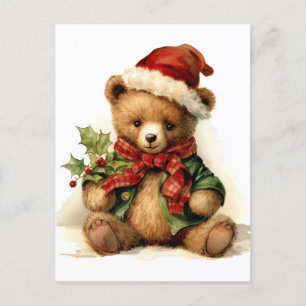 Christmas Teddy Bear Postkarte