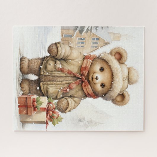 Christmas Teddy Bear Puzzle (Horizontal)