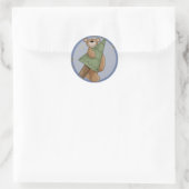 Christmas Teddy Bear Runder Aufkleber (Tasche)