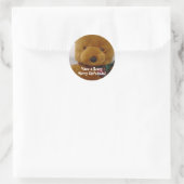 Christmas Teddy Bear Runder Aufkleber (Tasche)