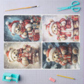Christmas Teddy Bear Seidenpapier (Basteln)