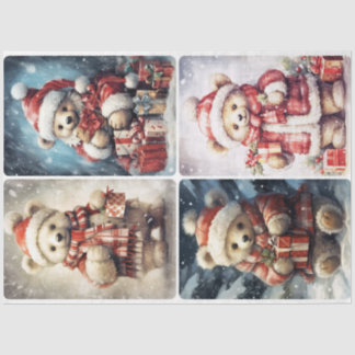 Christmas Teddy Bear Seidenpapier