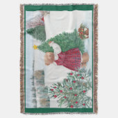 Christmas Teddy Bear Winter Wonderland Decke (Vorderseite Vertikal)