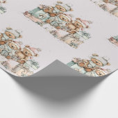 Christmas Teddy Bears Wrapping Paper Geschenkpapier (Ecke)