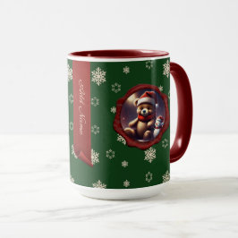 Christmas Teddy Friend Personalisiert Banner Green Tasse