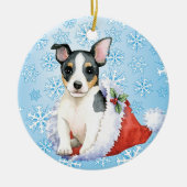 Christmas Teddy Roosevelt Terrier Keramik Ornament (Vorne)