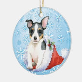 Christmas Teddy Roosevelt Terrier Keramik Ornament (Links)