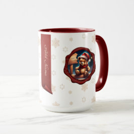 Christmas Teddy Signieren Personalisiertes Banner  Tasse