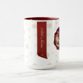 Christmas Teddy Snowball Personalisiert Banner Whi Tasse (Zentrum)