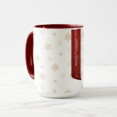 Christmas Teddy Soft Personalisiert Banner White Tasse (Vorderseite Links)