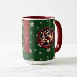 Christmas Teddy Strumpf Personalisiert Banner Gree Tasse