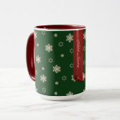 Christmas Teddy Strumpf Personalisiert Banner Gree Tasse (Vorderseite Links)
