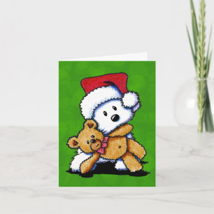 Christmas Teddybear Westie Cards Feiertagskarte