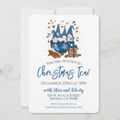 Christmas Tee Blue Gnome Party Einladung (Vorderseite)