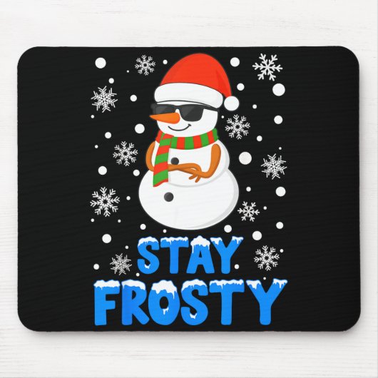 Christmas Tee Funny Frosty Xmas Cool Snowman Women Mousepad (Vorne)