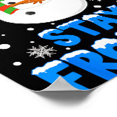 Christmas Tee Funny Frosty Xmas Cool Snowman Women Poster (Ecke)