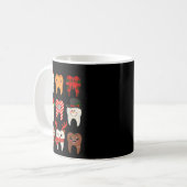 Christmas Teeth Dentist Xmas Reindeer Santa Squad  Kaffeetasse (Vorderseite Links)