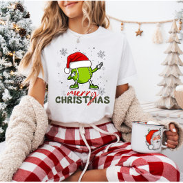 Christmas Tennis Ball Dabbing Funny T-Shirt