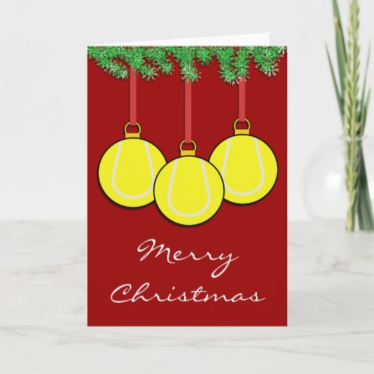 Christmas Tennis Card Feiertagskarte (Vorderseite)