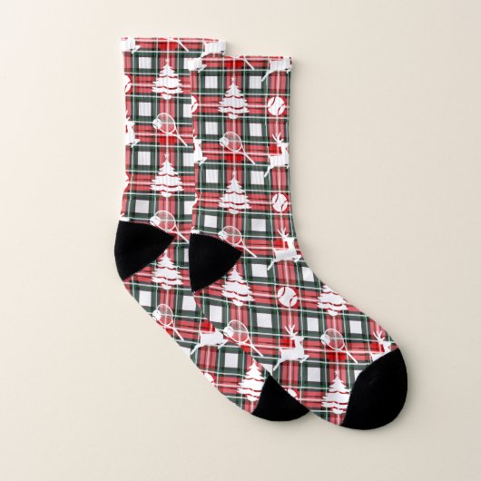 🎄Christmas 🎾tennis plaid  Socken (Paar)